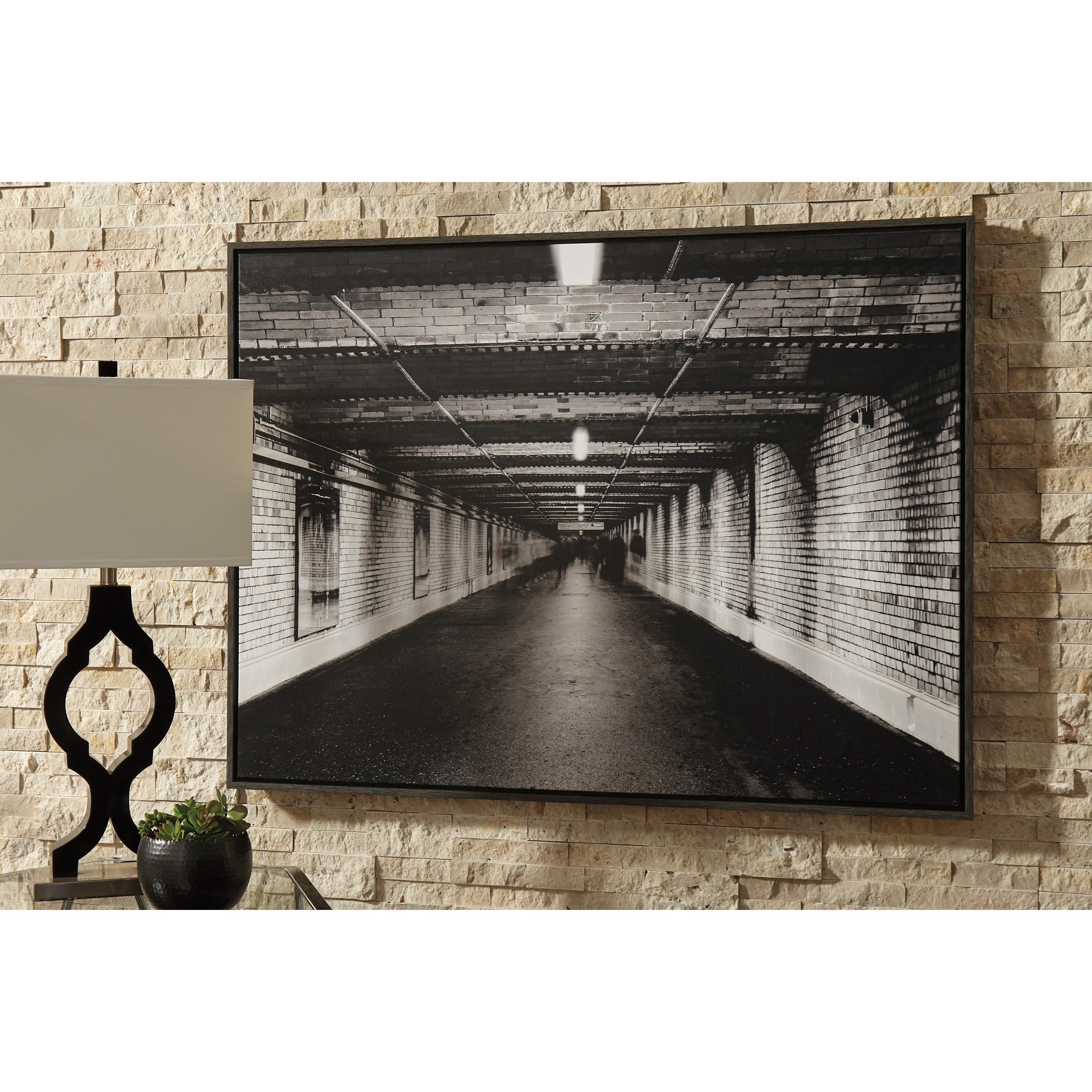 Ashley Signature Design Wall Art A8000257 Param Black/White Wall Art